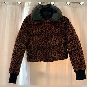 BCBGMaxAzria Animal Print Jacket with Black Accents
